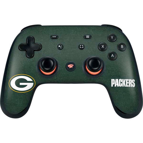NFL Green Bay Packers Distressed Google Stadia Controller Skin